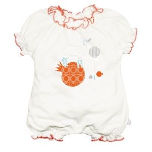 Babysoy organic deer bubbly romper baby Sz 6-12 months soft